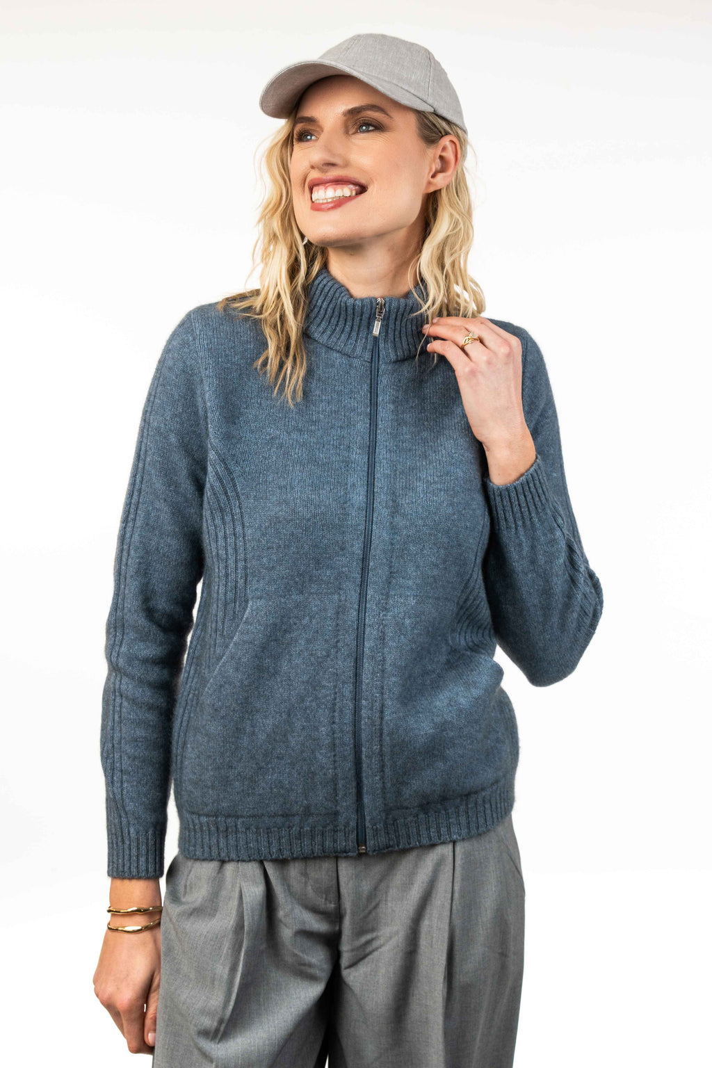 Rib Detail Possum Merino Jacket