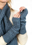 Cable Knit Possum Merino Glovelets