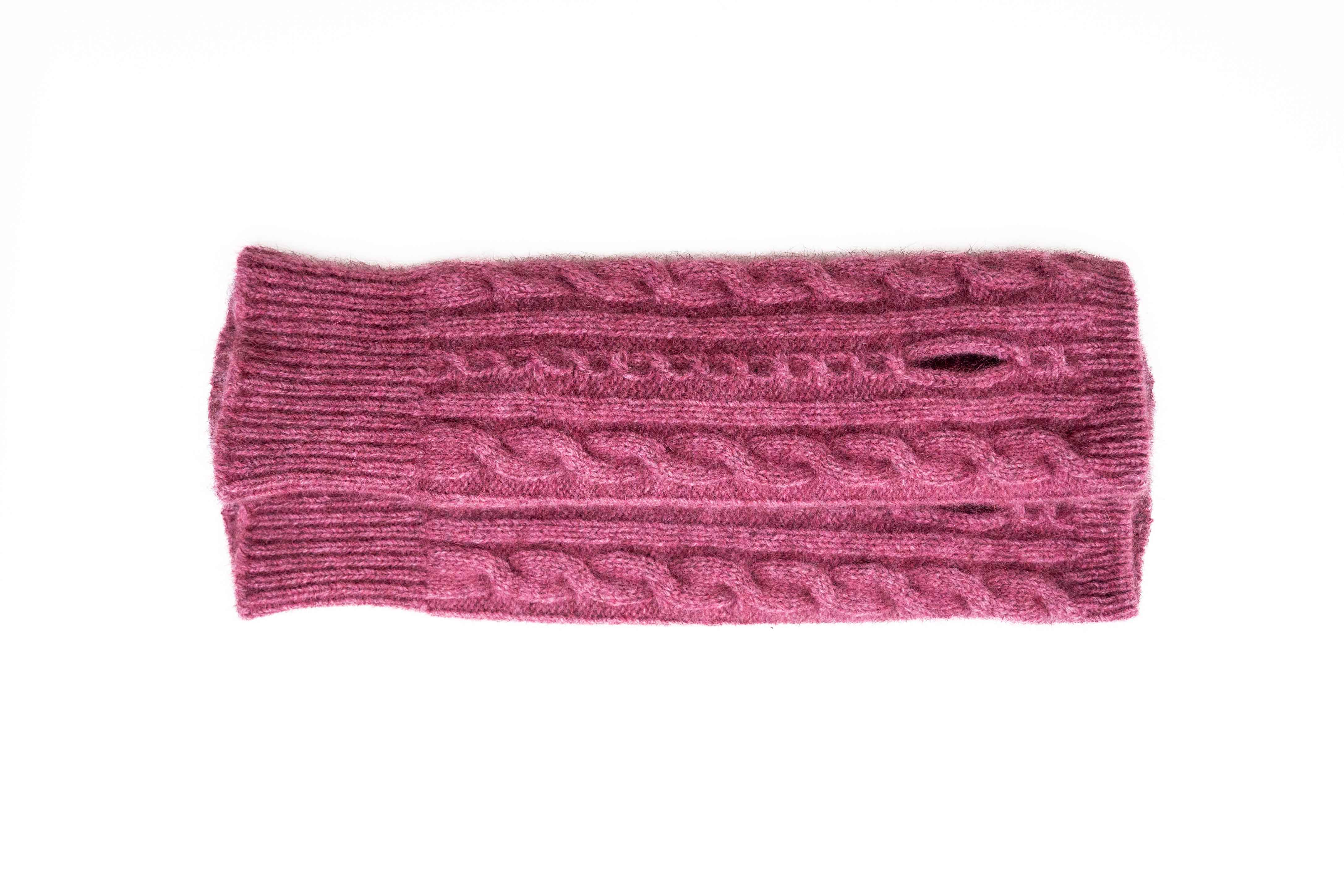 Cable Knit Possum Merino Glovelets Secondary image