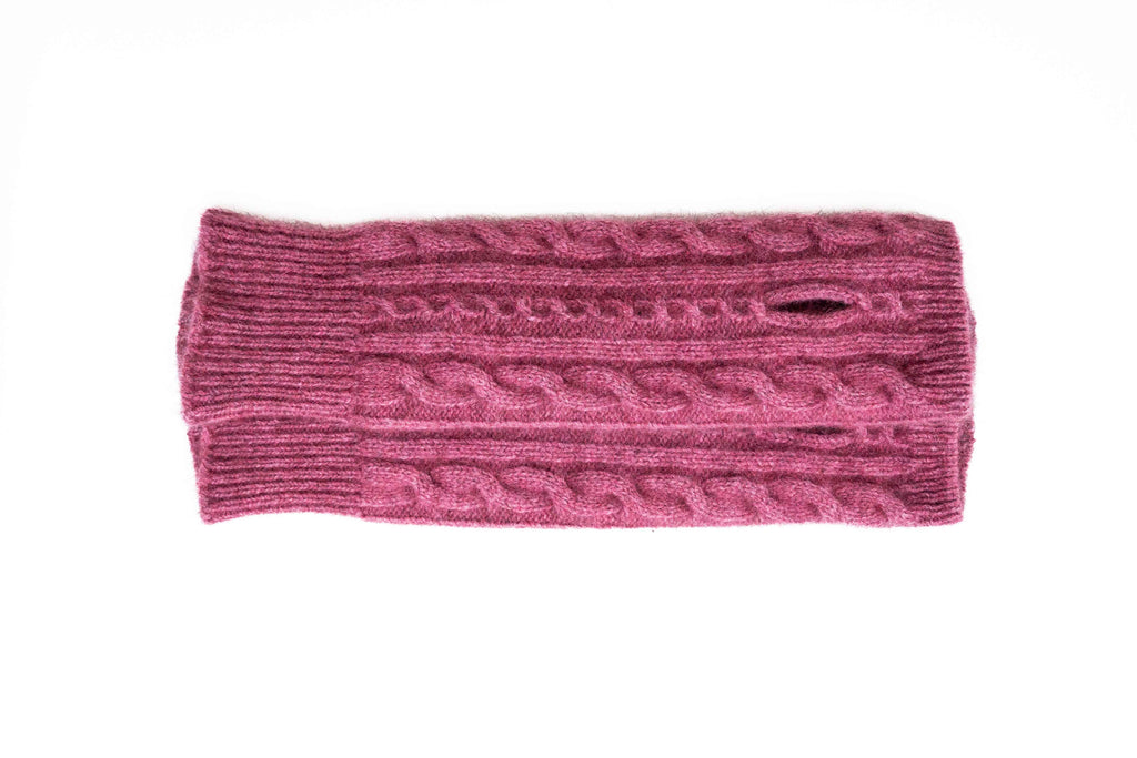 Cable Knit Possum Merino Glovelets