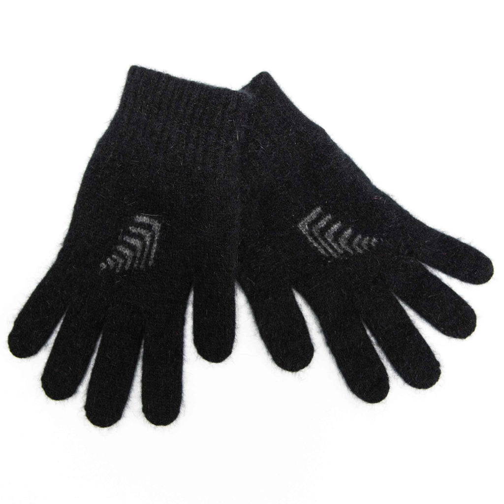 Fern Motif Possum Merino Gloves