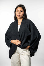 Moss Stitch Possum Merino Shrug