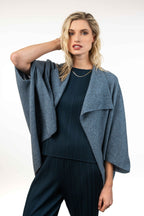 Moss Stitch Possum Merino Shrug