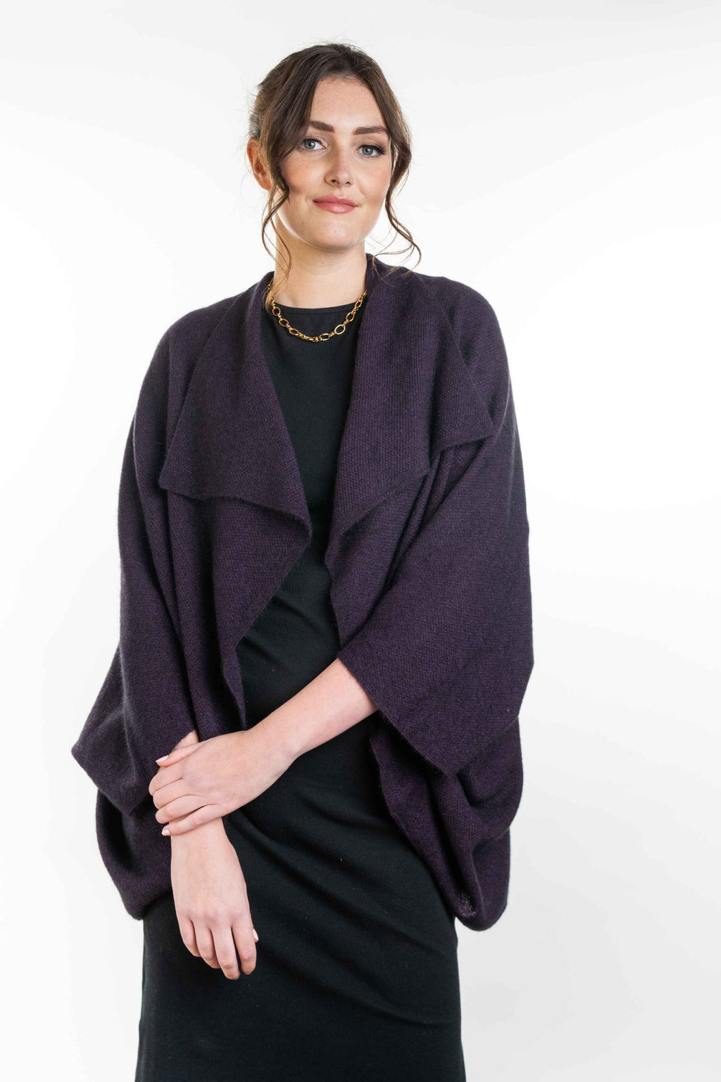 Moss Stitch Possum Merino Shrug