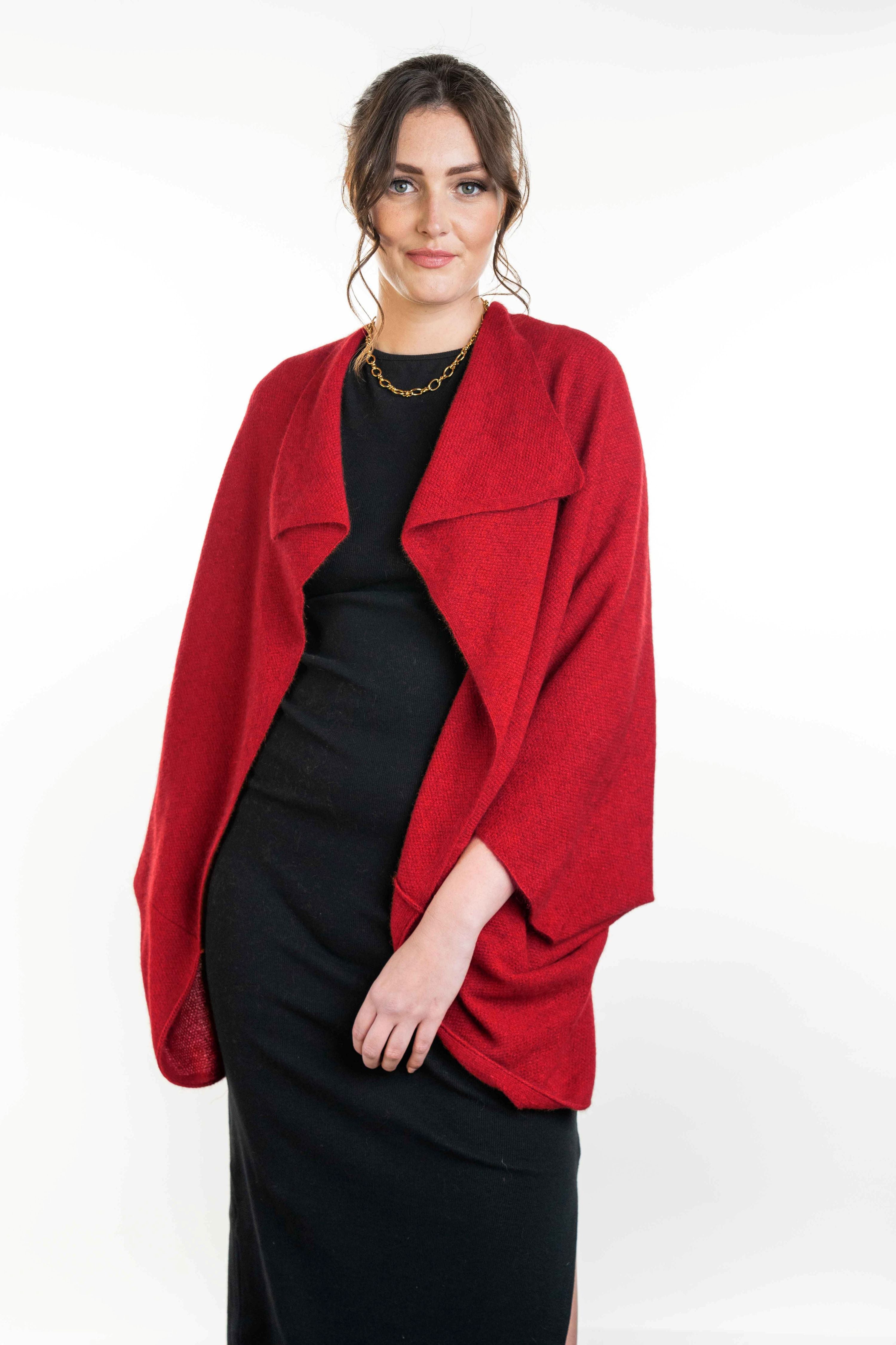 Moss Stitch Possum Merino Shrug Secondary image
