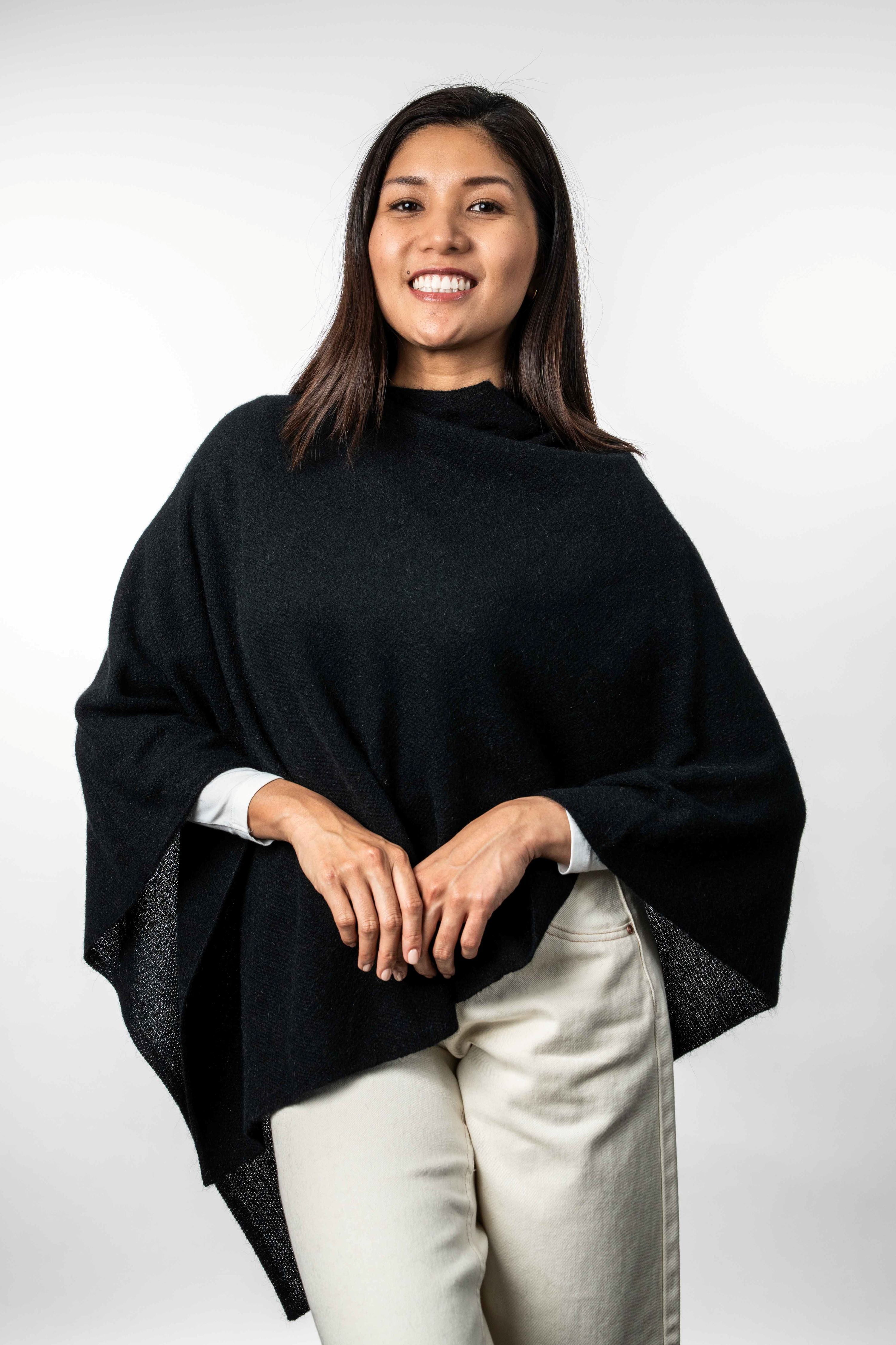 Two Way Possum Merino Poncho