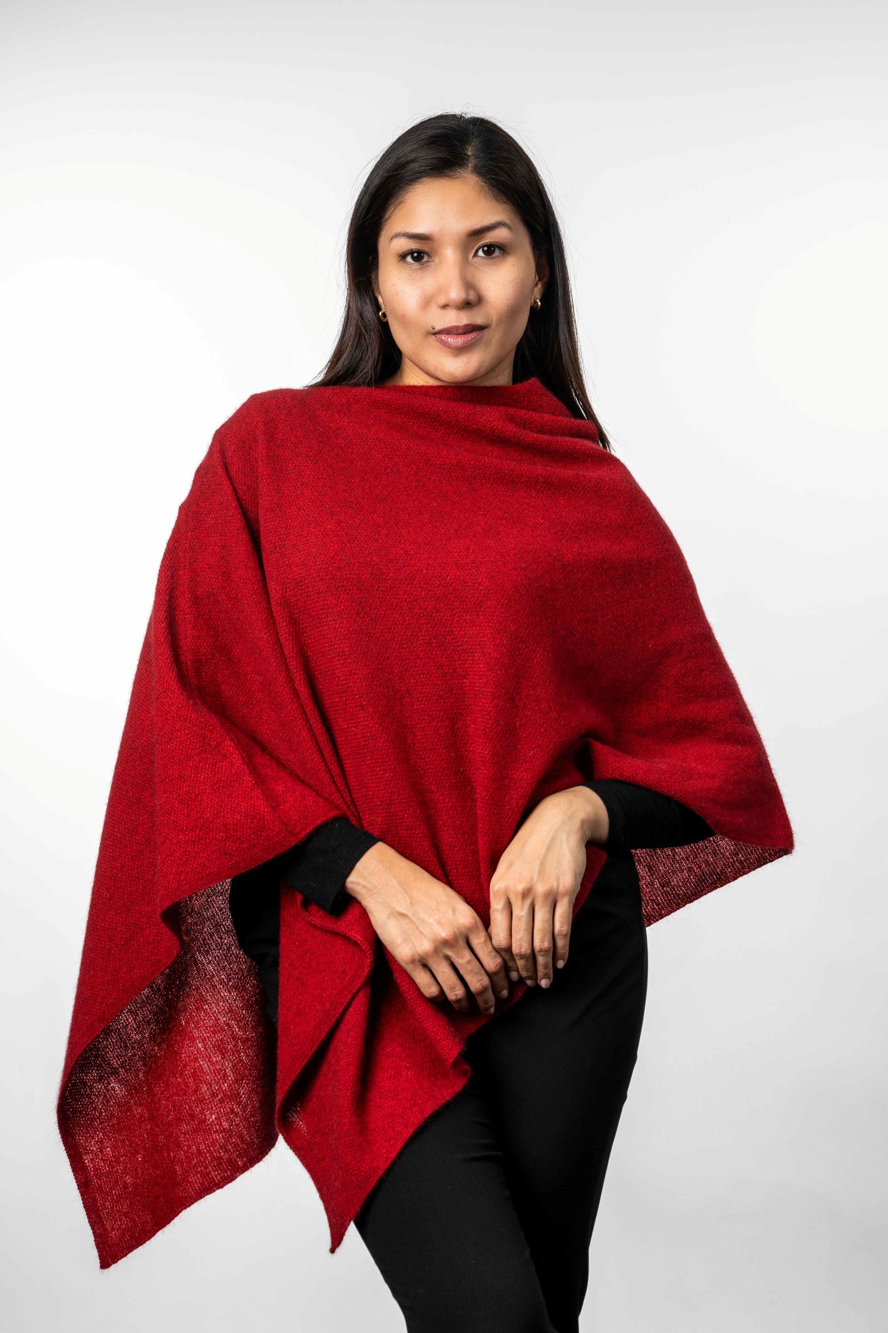 Two Way Possum Merino Poncho Main image