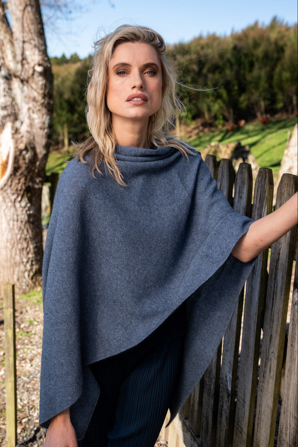 Two Way Possum Merino Poncho Main image