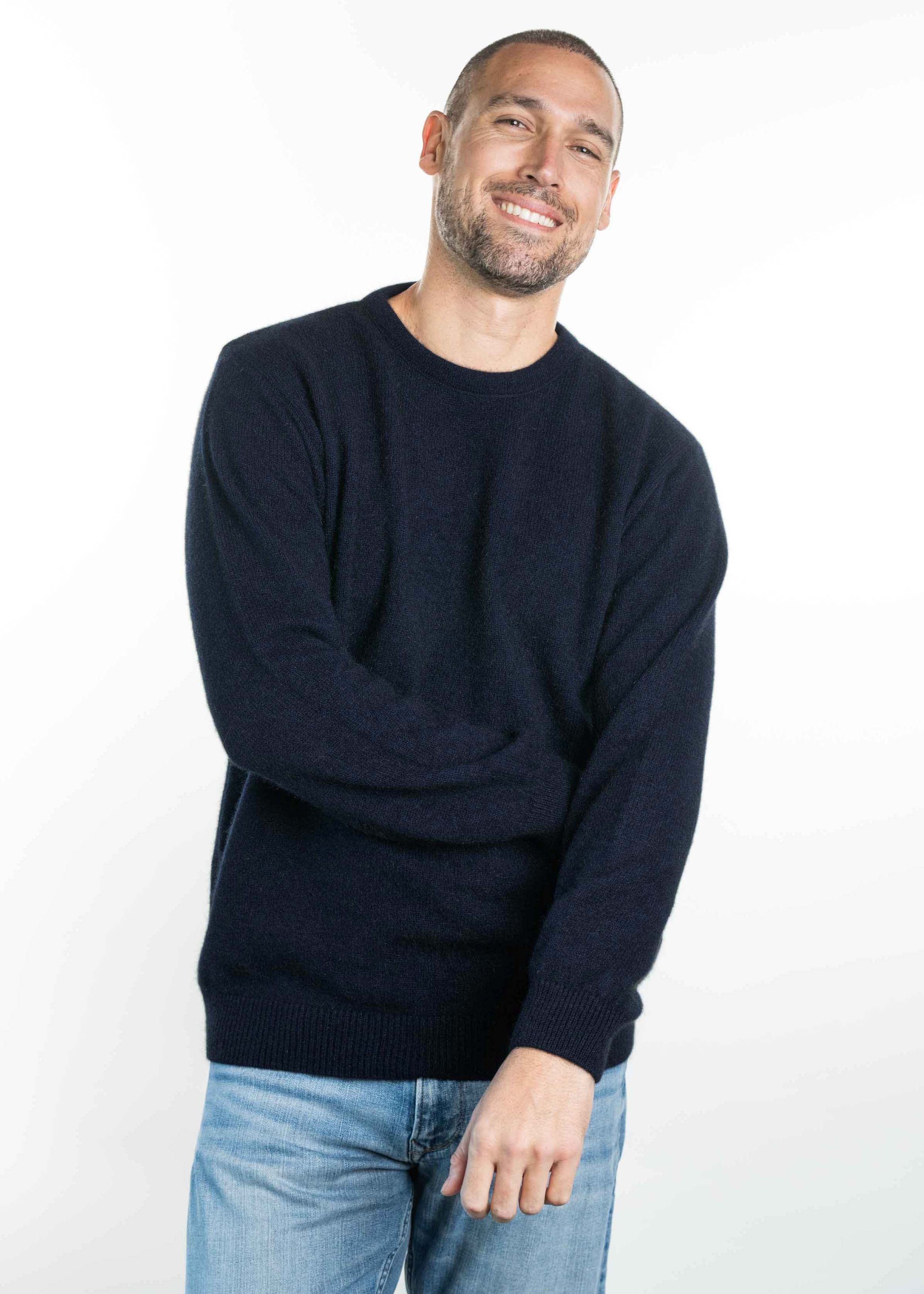 Crew Neck Possum Merino Jumper - Koru Knitwear Secondary image