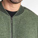 Possum Merino Contrast Detail Jacket - Koru Knitwear