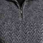 Possum Merino Chevron Zip Jumper - Koru Knitwear