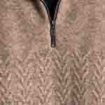 Possum Merino Chevron Zip Jumper - Koru Knitwear