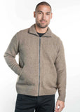 Possum Merino Chevron Zip Jacket - Koru Knitwear