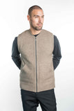 Possum Merino Crew Neck Zip Vest - Koru Knitwear