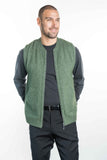 Possum Merino Crew Neck Zip Vest - Koru Knitwear