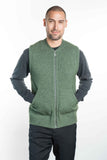 Possum Merino Crew Neck Zip Vest - Koru Knitwear