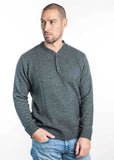 Possum Merino Crew Neck Button Jumper - Koru Knitwear