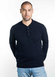 Possum Merino Crew Neck Button Jumper - Koru Knitwear