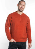 Possum Merino Crew Neck Button Jumper - Koru Knitwear