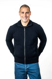 Rib Detail Possum Merino Men's Jacket