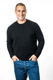 Moss Stitch Plated Possum Merino Men's Jumper