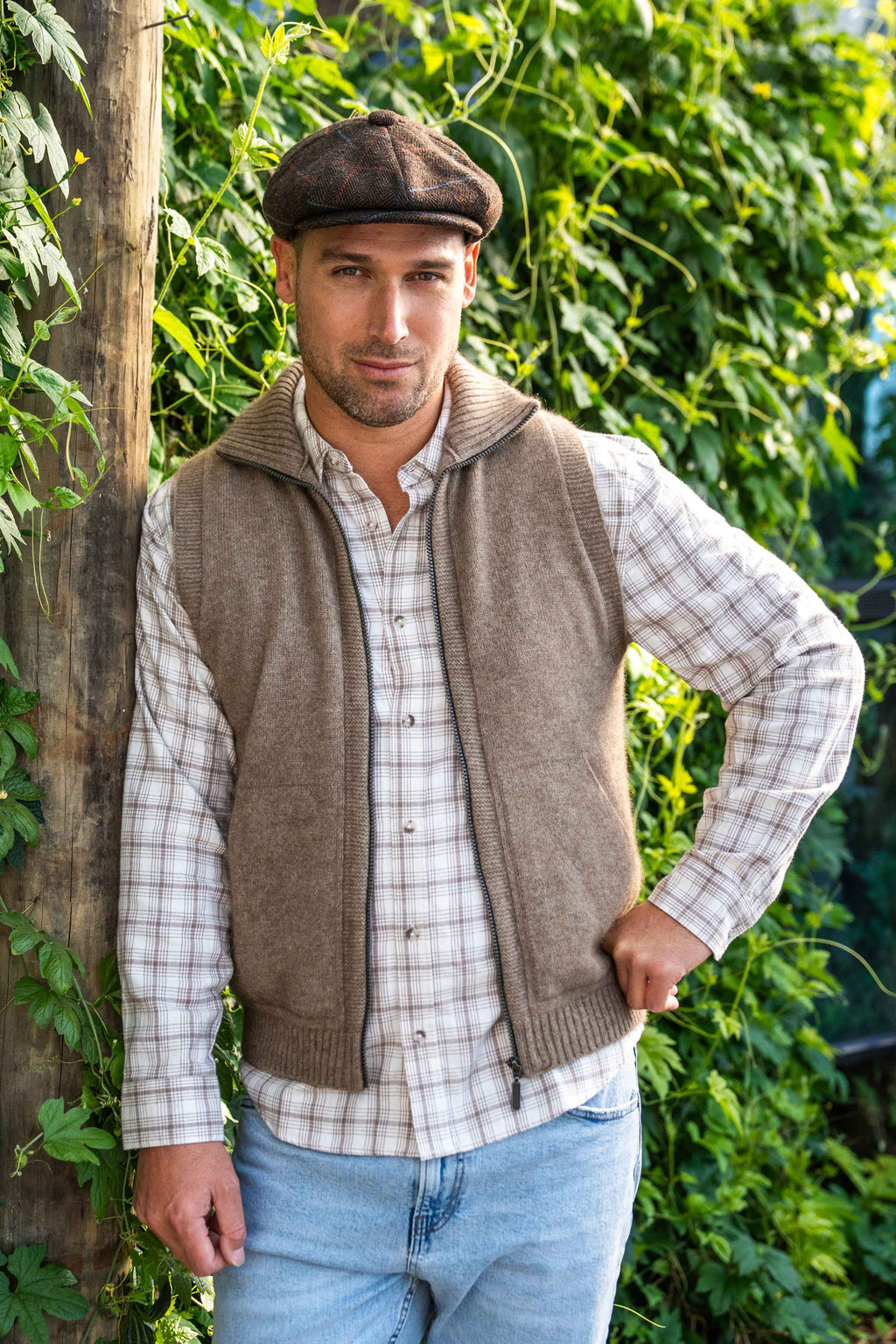 Men's Possum Merino Zip Vest