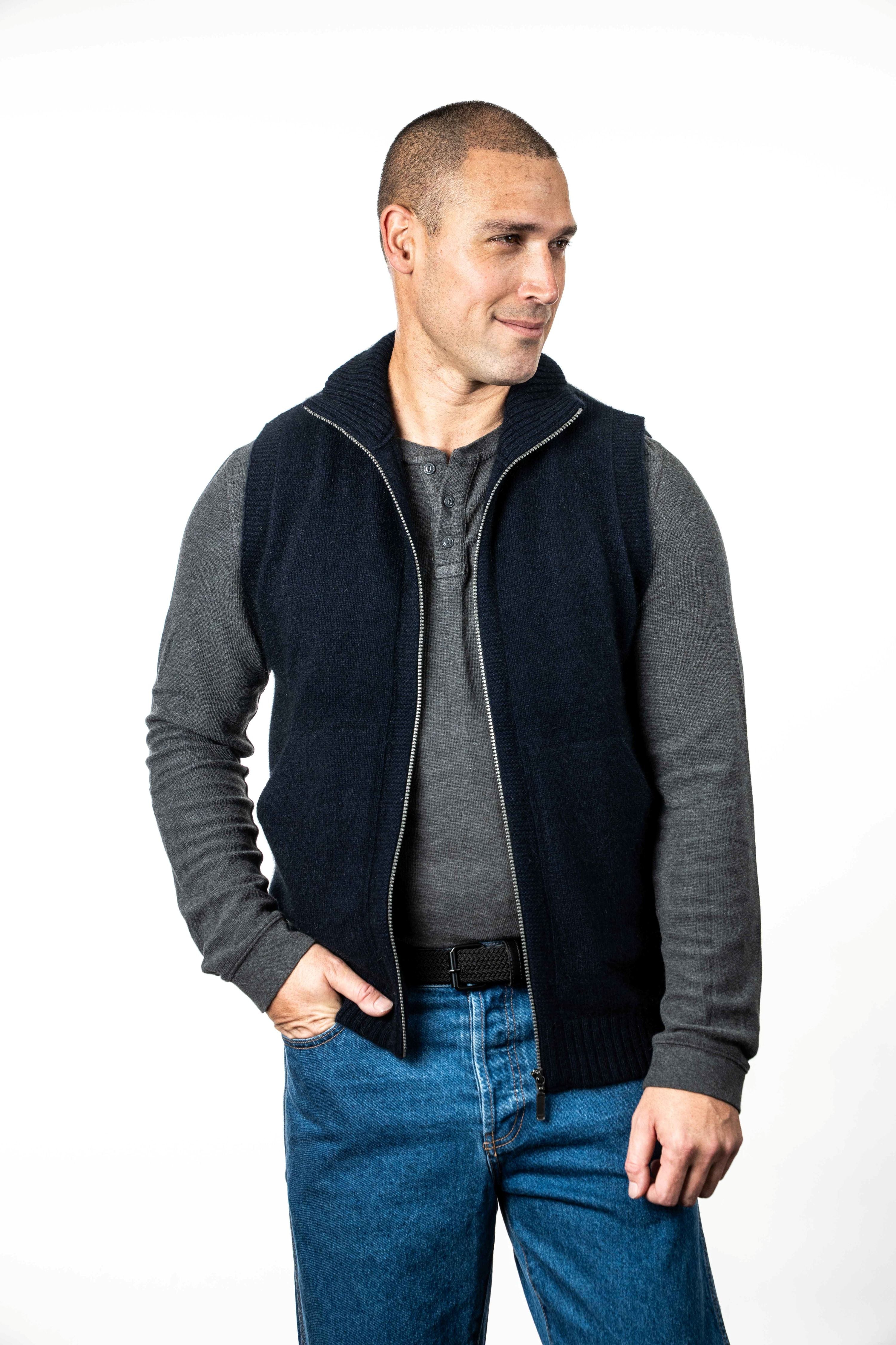 Men's Possum Merino Zip Vest Main image