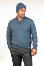 Shawl Collar Possum Merino Jumper
