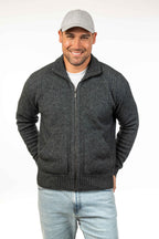 Men's Possum Merino Ribbed Zip Jacket