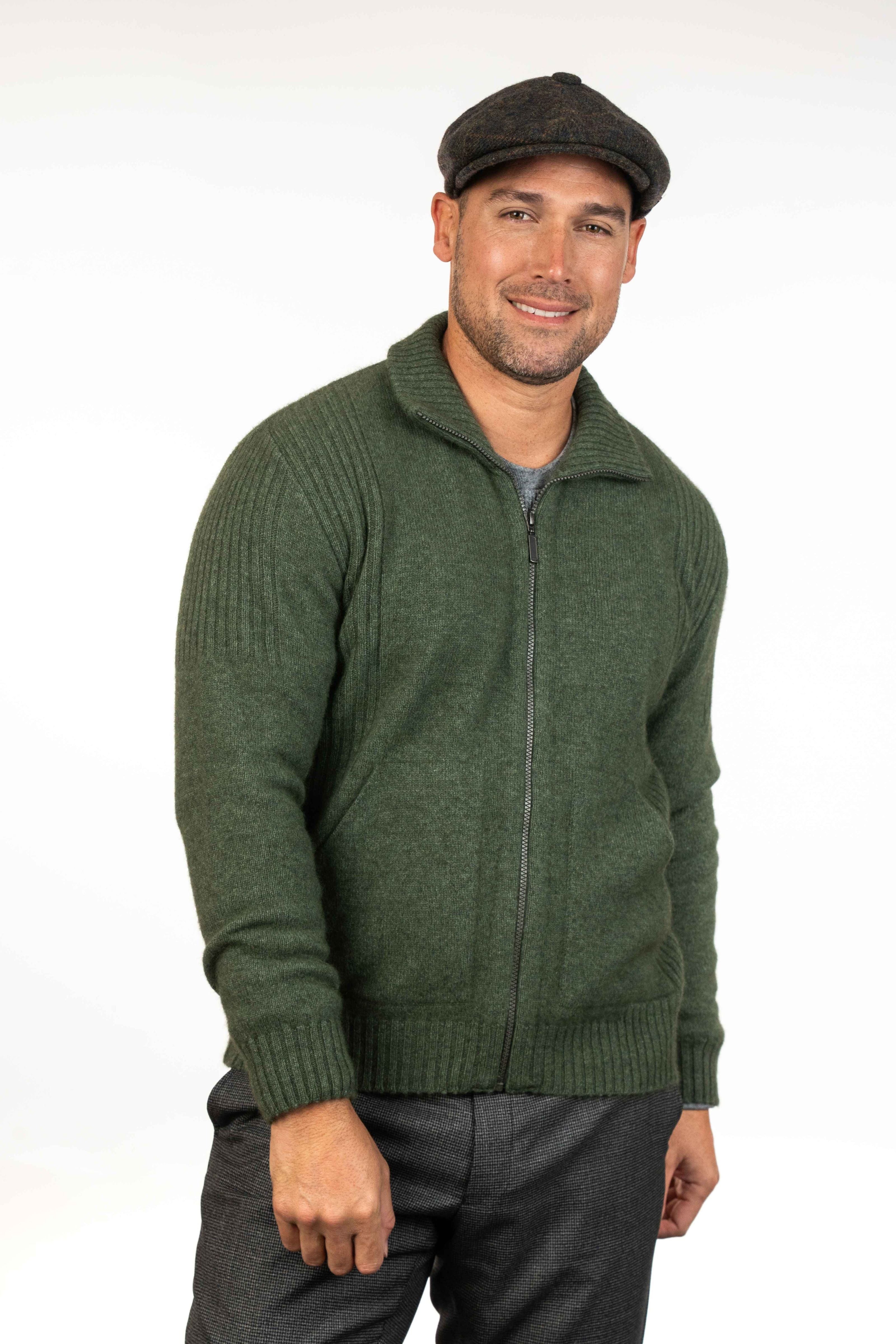 Men's Possum Merino Ribbed Zip Jacket Secondary image