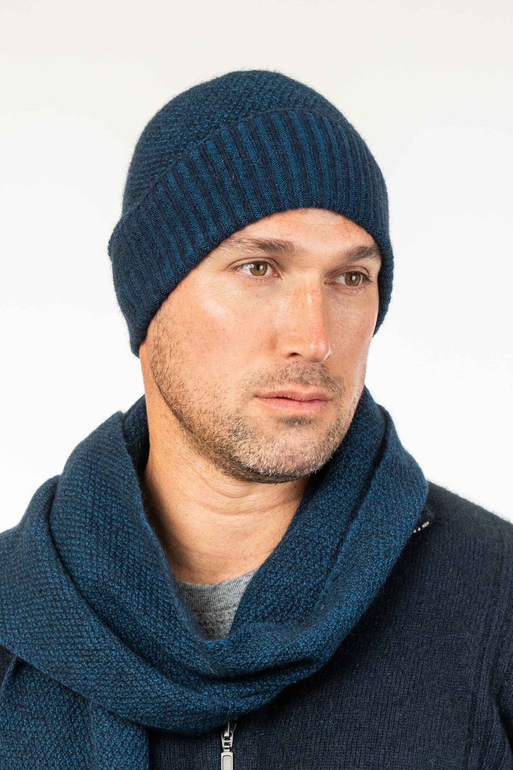 Moss Stitch Plated Possum Merino Beanie