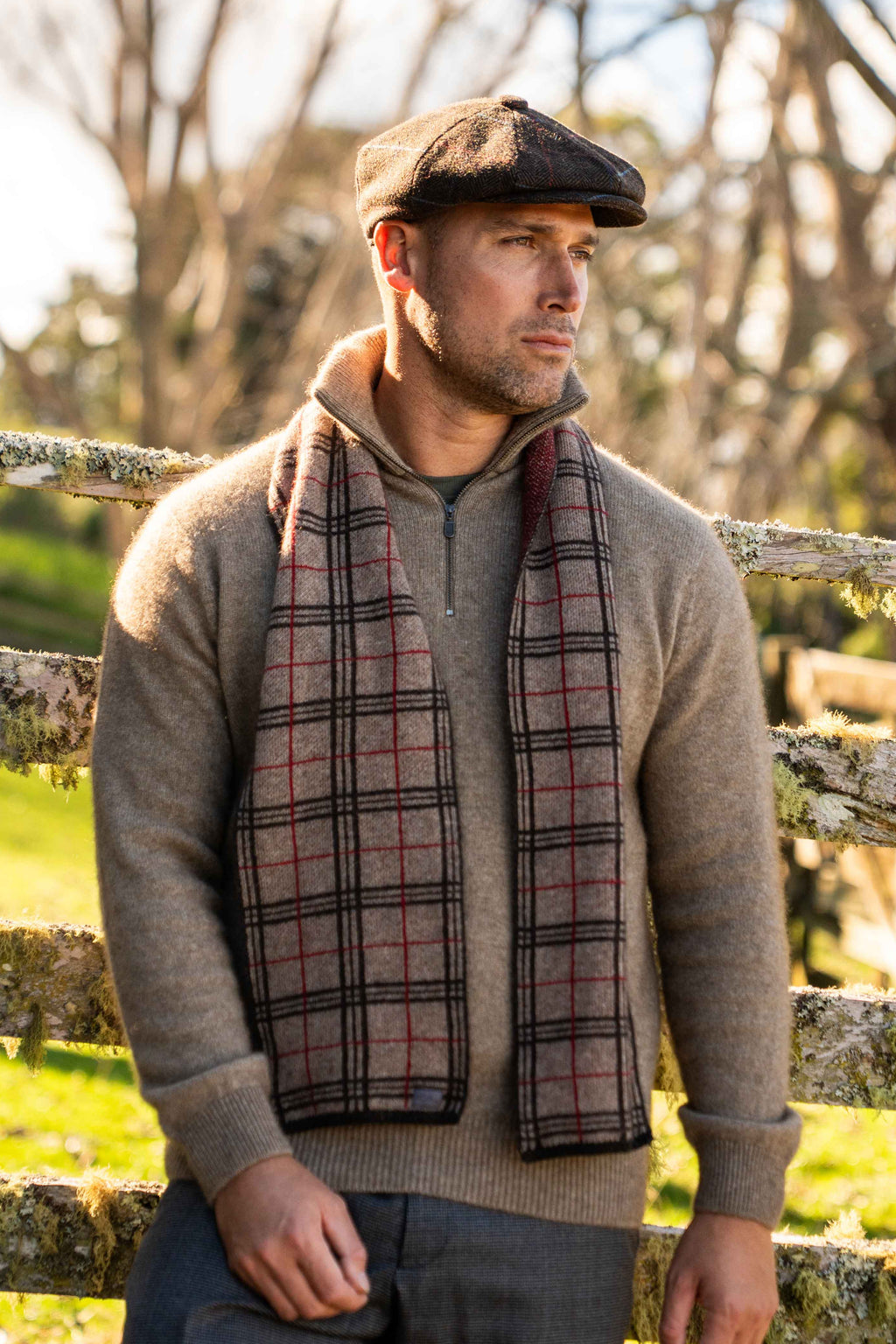 Tartan Possum Merino Scarf