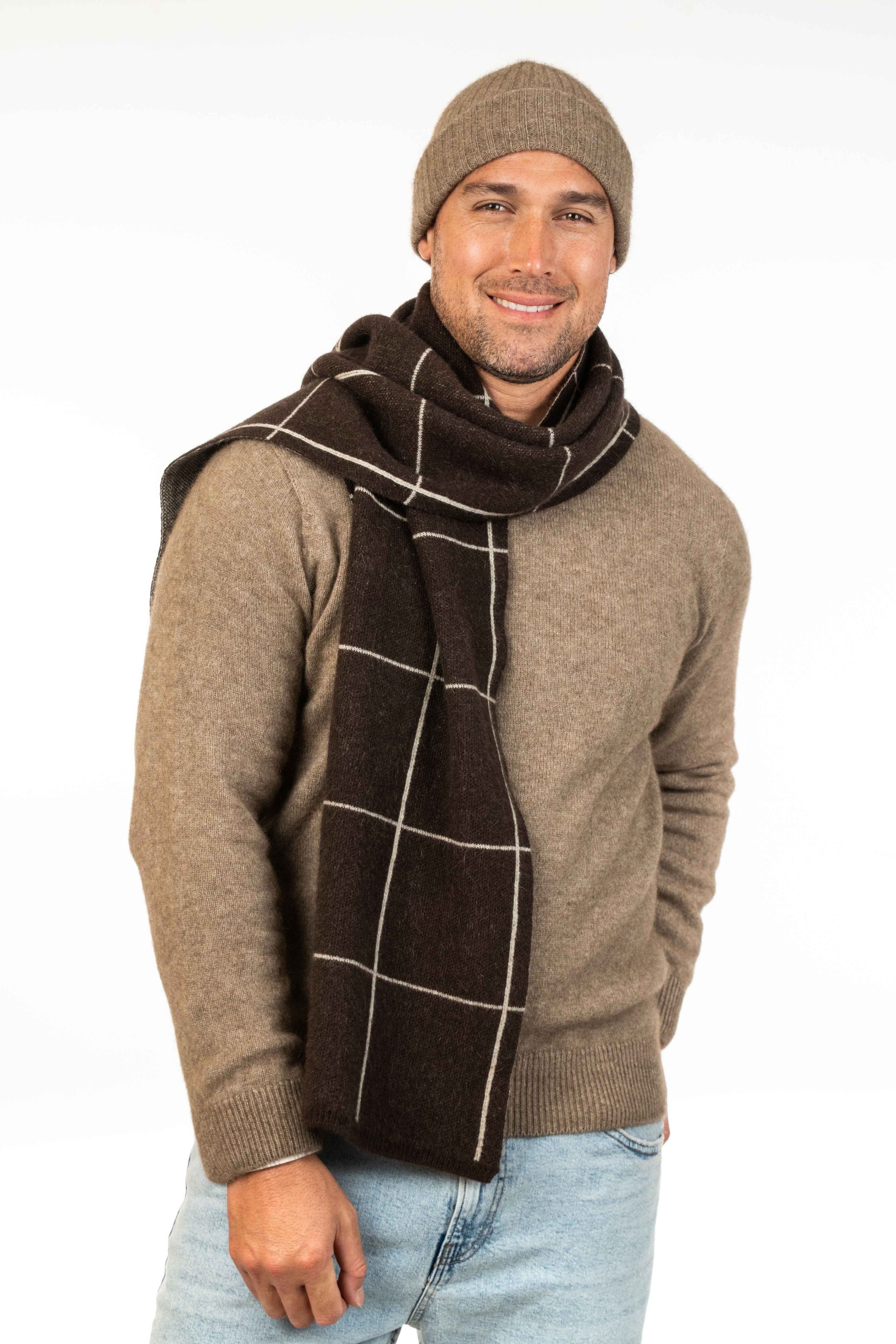 Possum Merino Check Scarf Secondary image