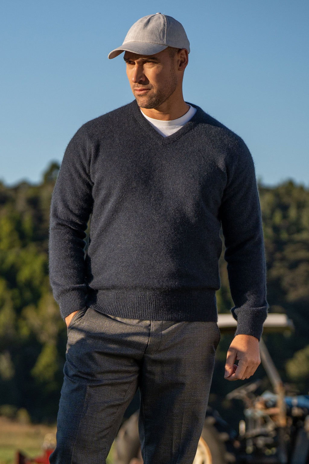 V Neck Possum Merino Jumper