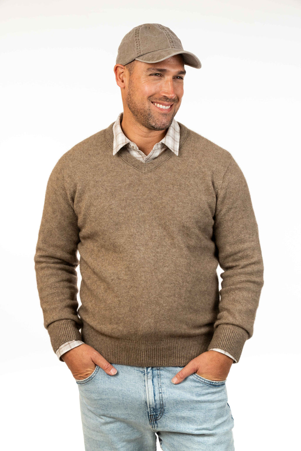 V Neck Possum Merino Jumper