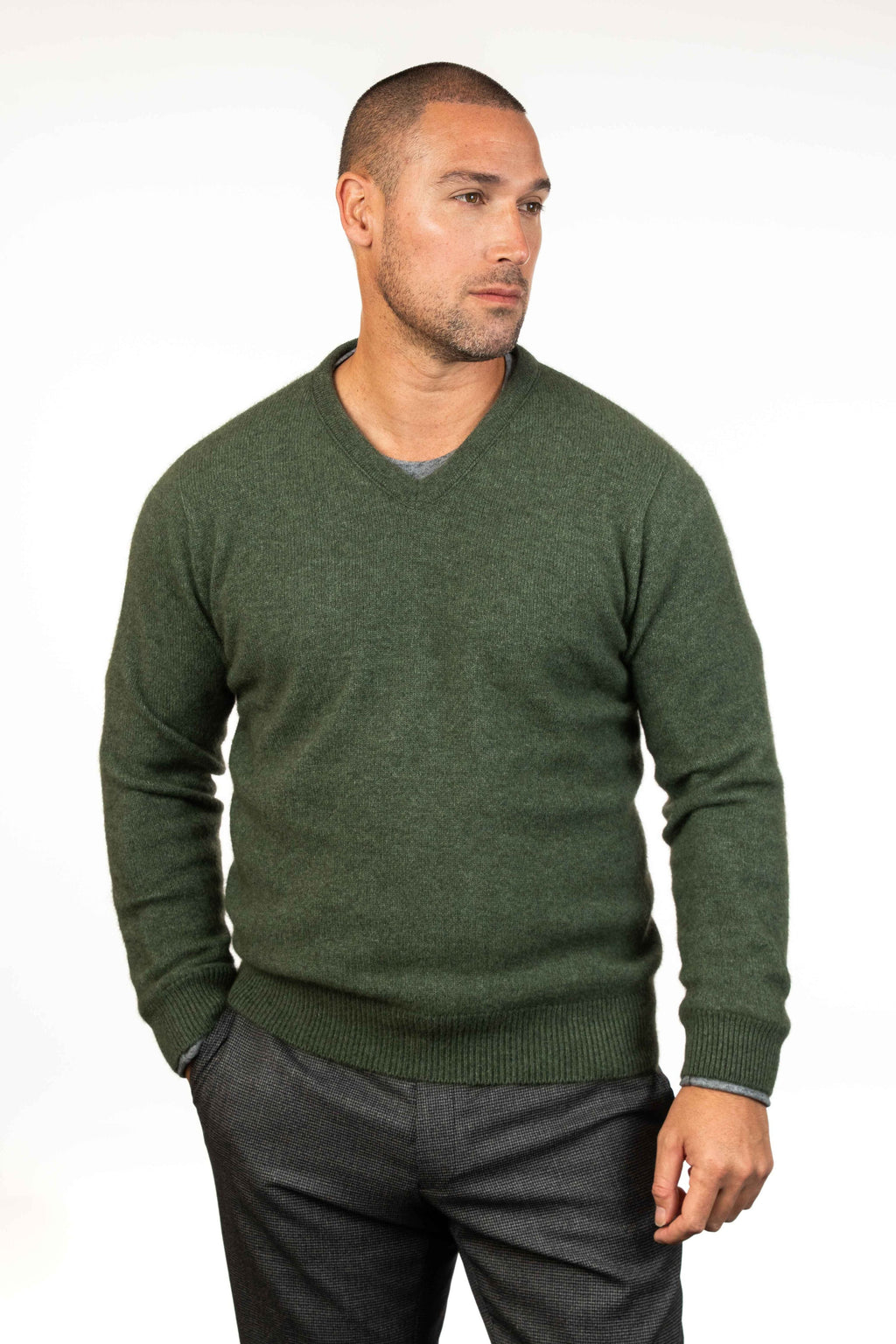 V Neck Possum Merino Jumper