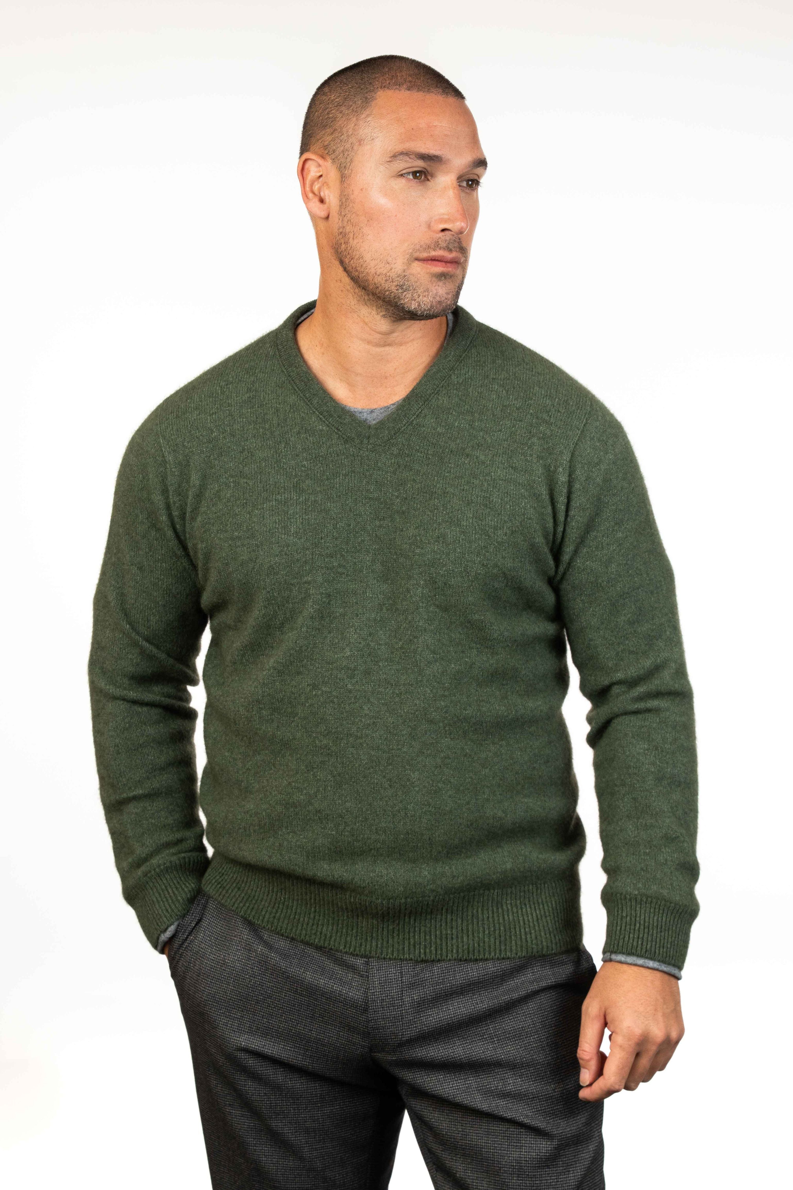 V Neck Possum Merino Jumper