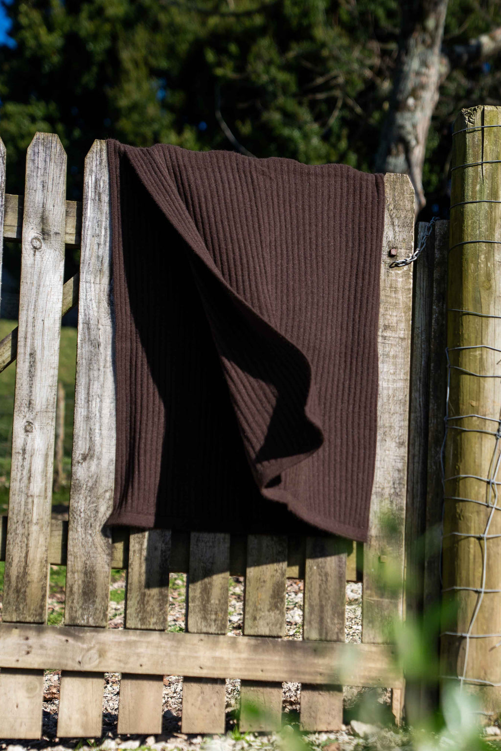 Ribbed Knit Possum Merino Throw
