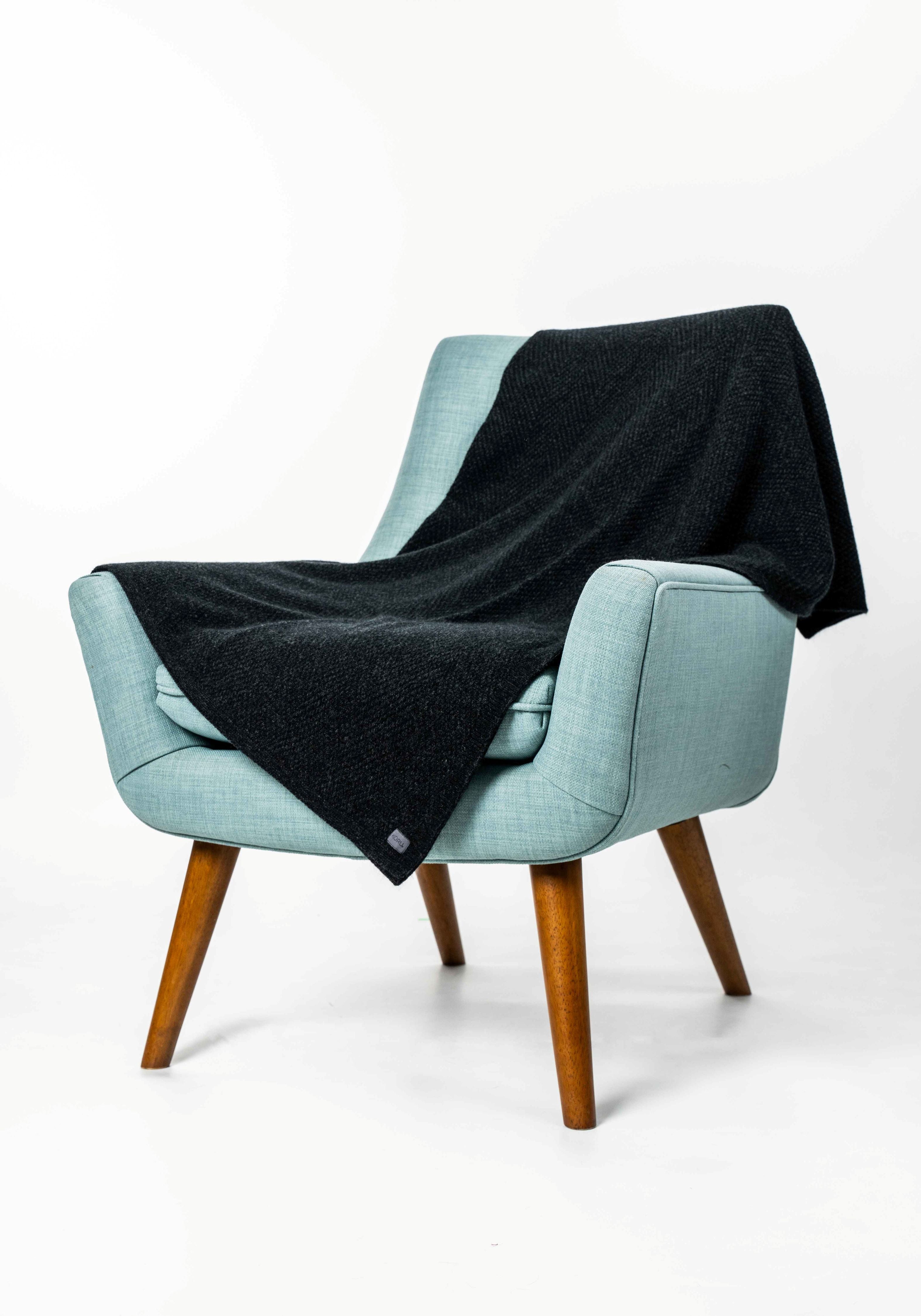 Plated Herringbone Possum Merino Throw Main image