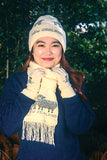 Sheep Design Merino Wool Scarf