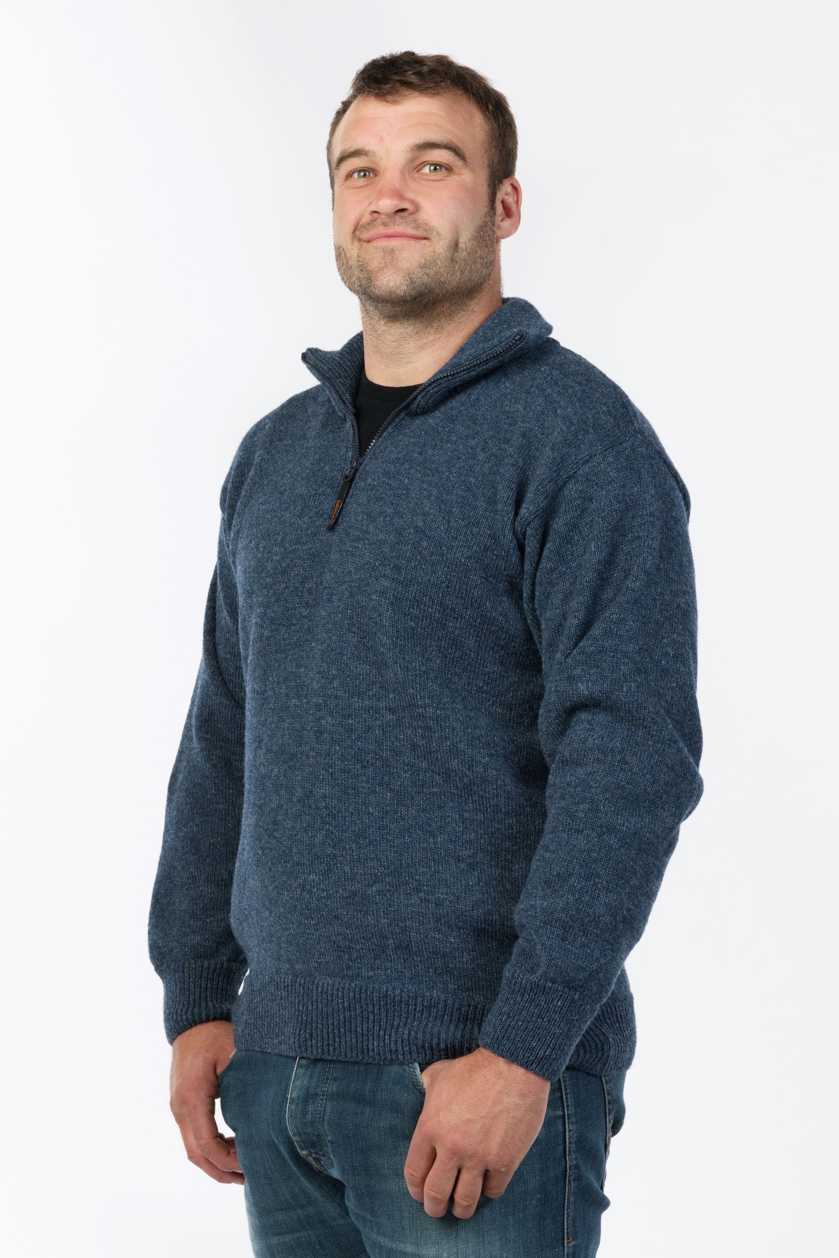North Wester Pure NZ Wool 1/4 Zip Jumper Main image