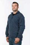 Pure NZ Wool North Wester 1/4 Zip Jumper - MKM Knitwear