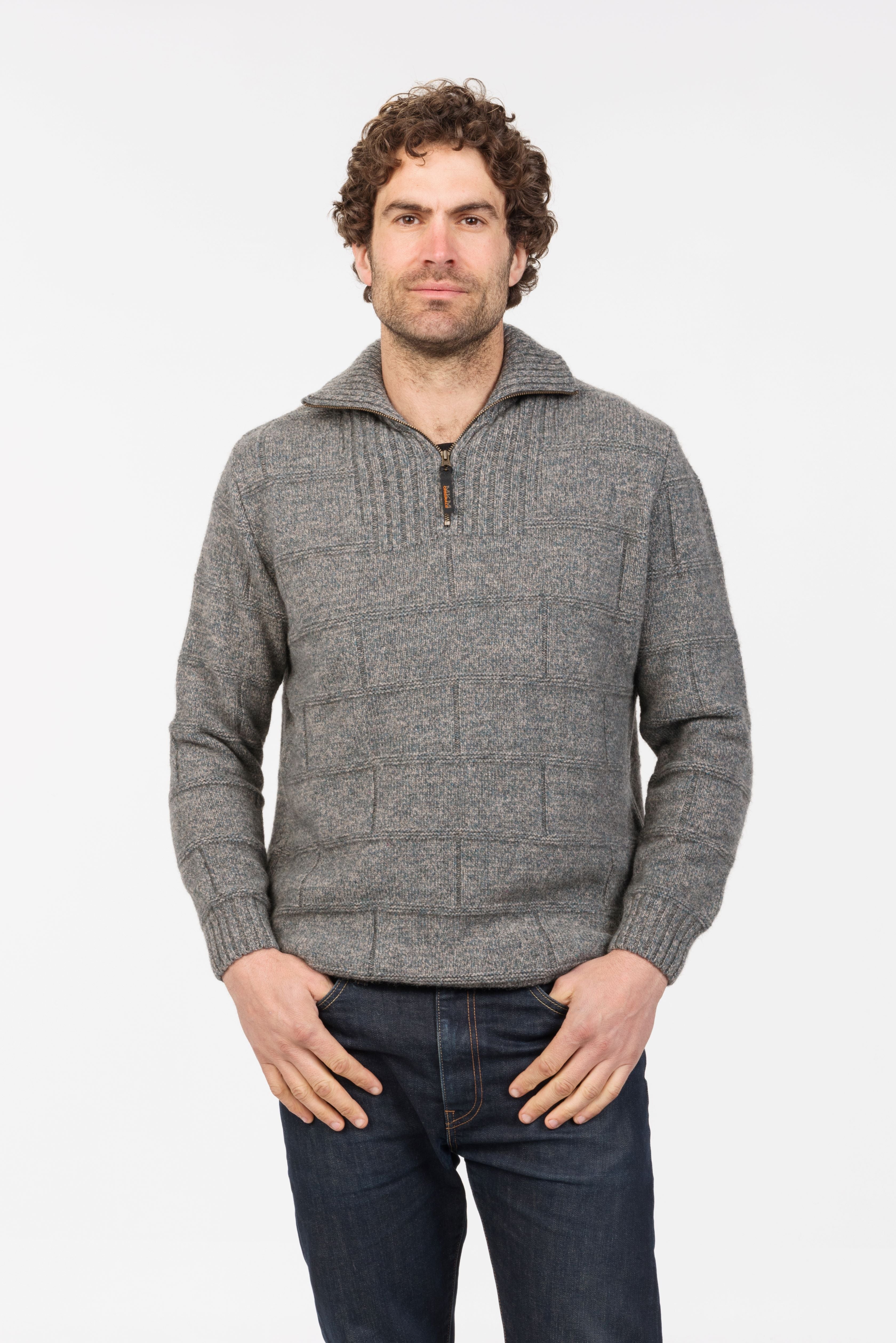 Marlborough Possum Merino Zip Sweater Main image