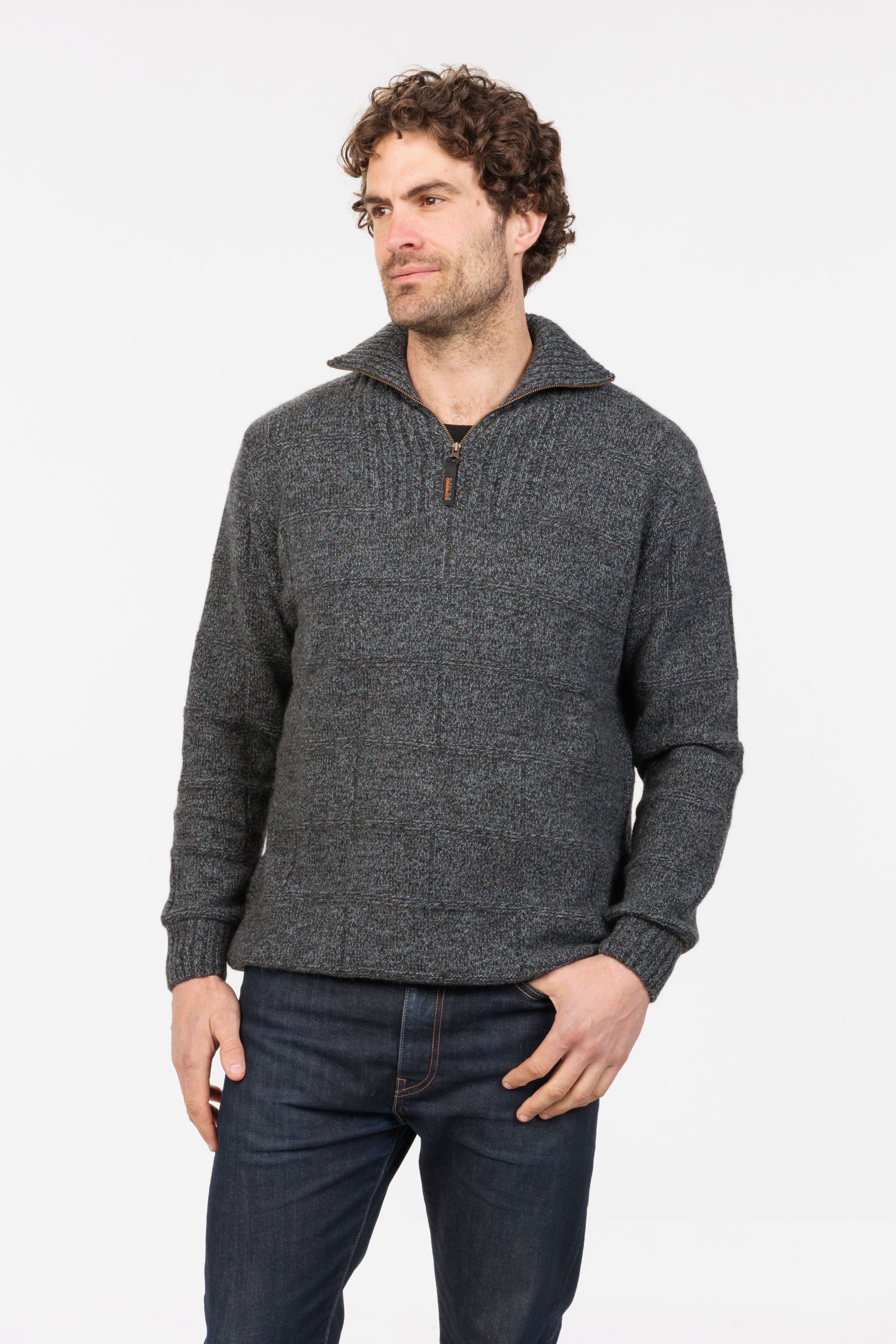 Marlborough Possum Merino Zip Sweater Secondary image