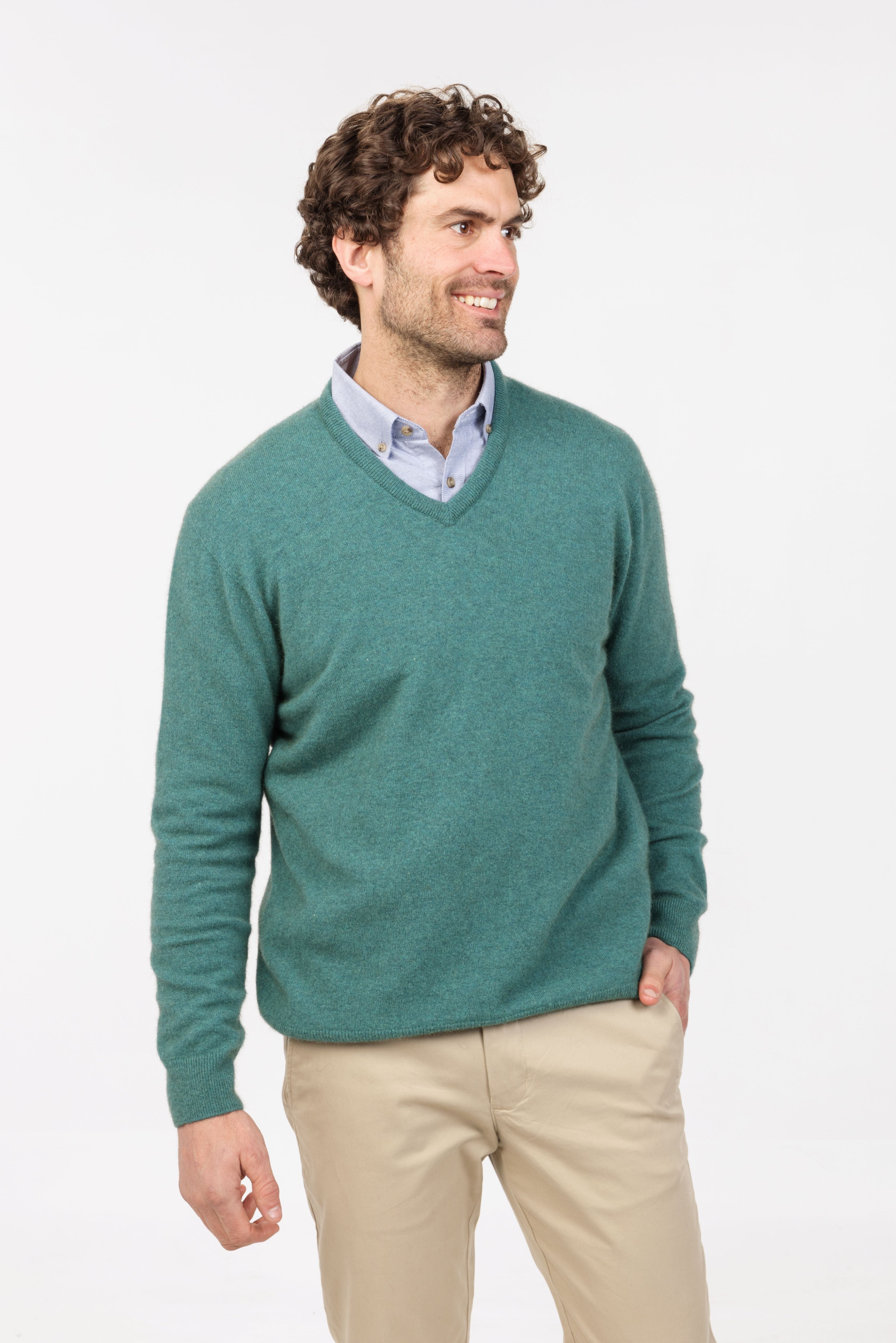V Neck Possum Merino Sweater Main image