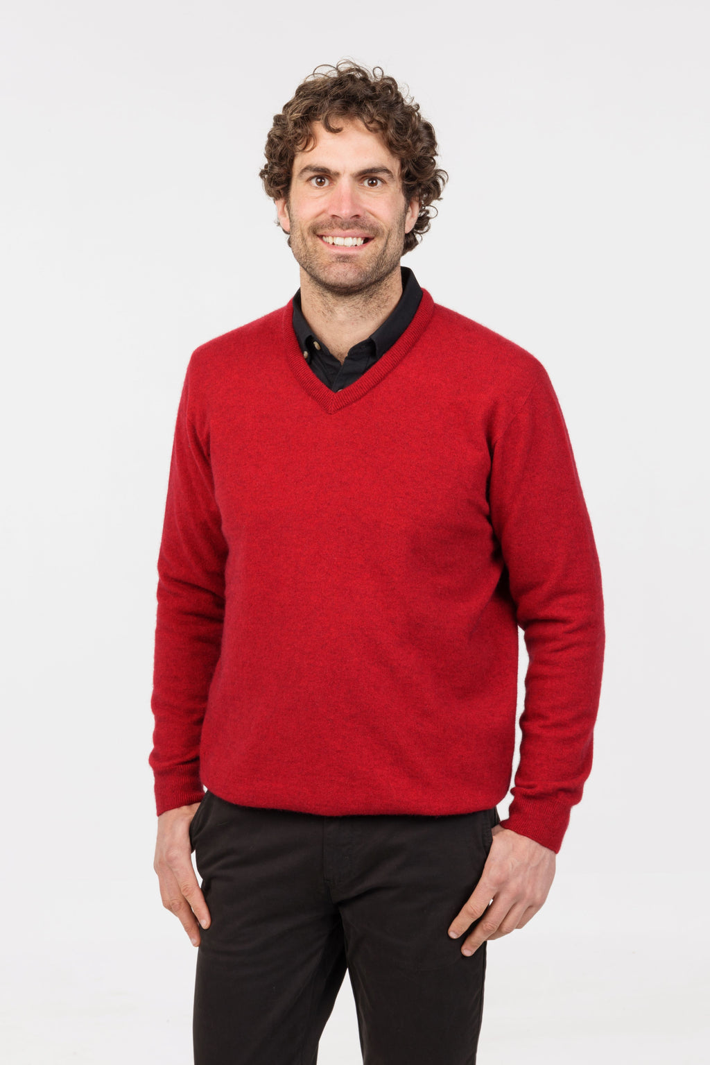 V Neck Possum Merino Sweater