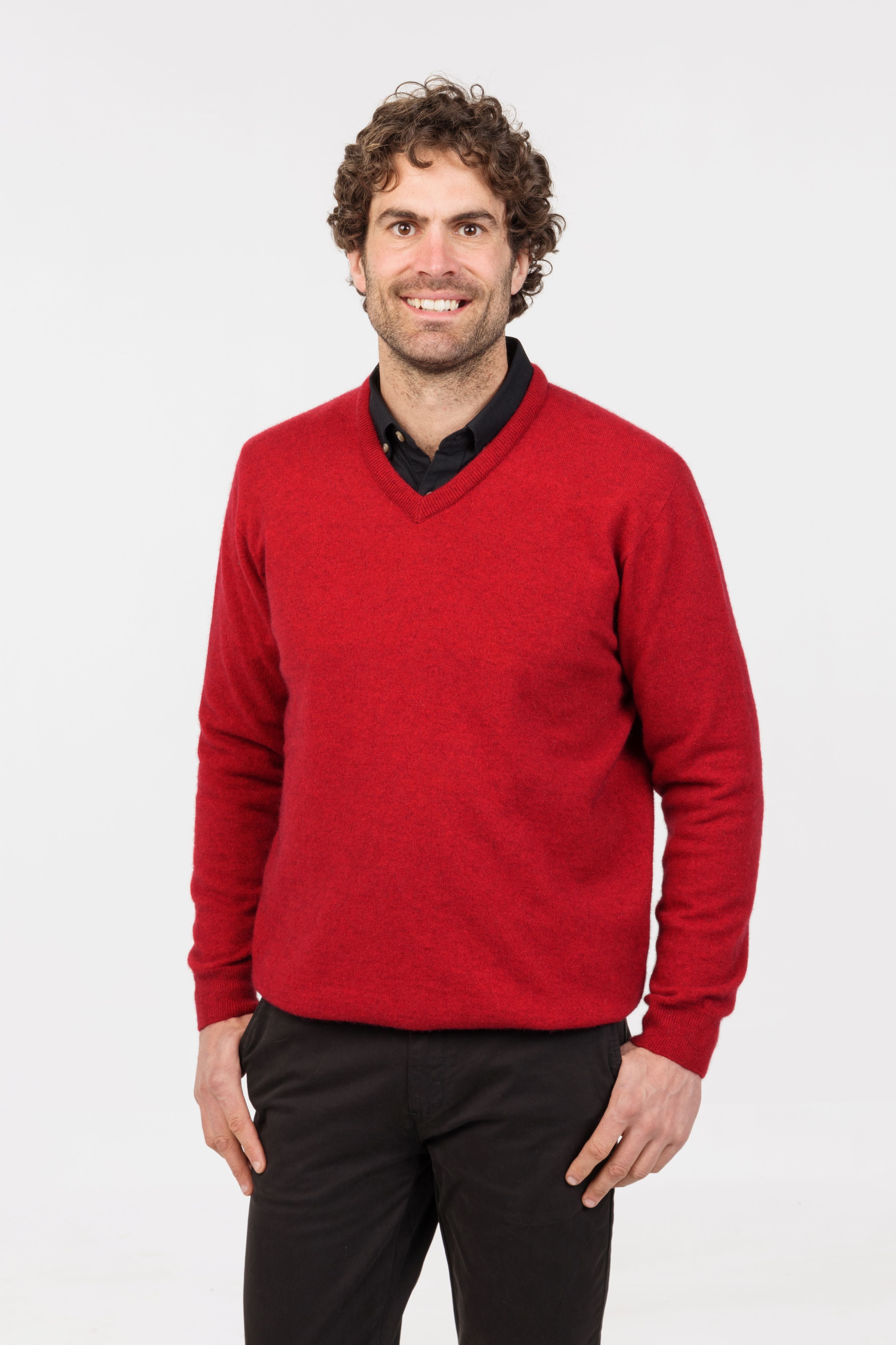 V Neck Possum Merino Sweater