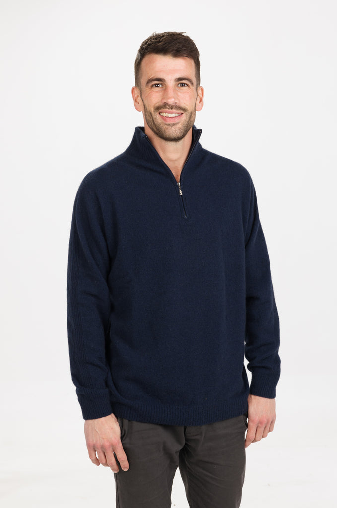 Possum Merino Half Zip Jumper - Native World Knitwear | Possum Boutique