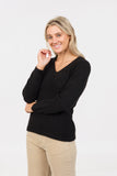 Possum Merino V Neck Plain Sweater - Native World