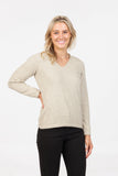 Possum Merino V Neck Plain Sweater - Native World